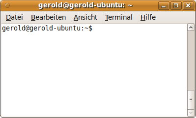 Gnome Terminal nach dem Start